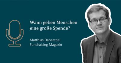 Matthias Daberstiel im Podcast der DZ Bank zum Thema Spenden
